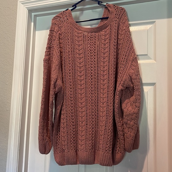 Red by BKE pointelle pullover sweater - Picture 8 of 8